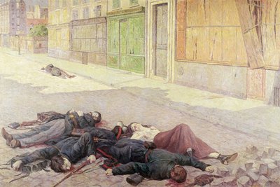 Une rue à Paris en mai 1871 ou, La Commune, 1903-05 - Maximilien Luce