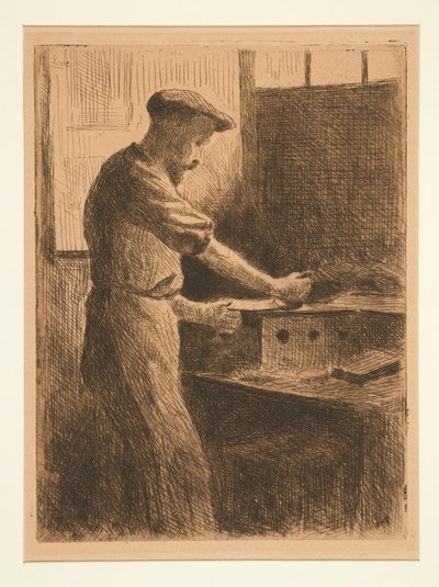 Auguste Delatre au travail - Maximilien Luce