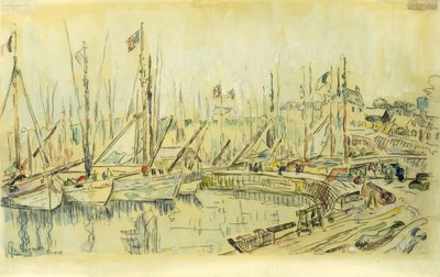 Barges sur la Seine - Maximilien Luce