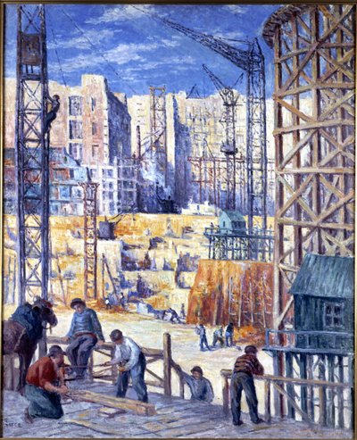 Chantier à Paris, quai de Passy, 1907 - Maximilien Luce