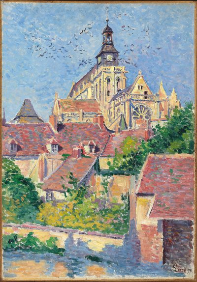 Cathédrale de Gisors, vue de la Fosse aux Tanneurs, 1897 - Maximilien Luce