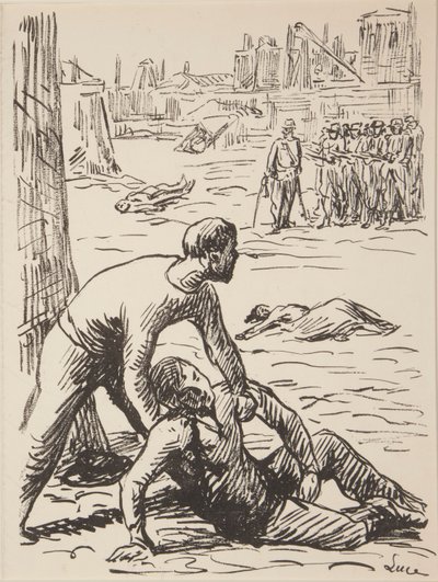 Neuf estampes sans titre de sujets politiques - Maximilien Luce