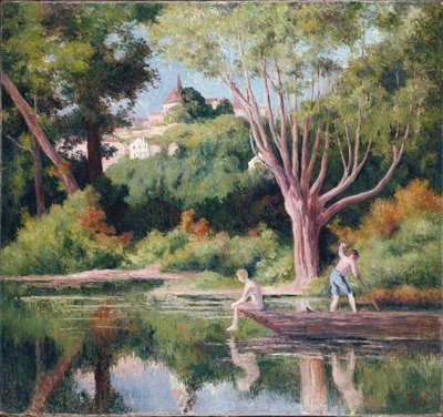 Rolleboise, baignade - Maximilien Luce