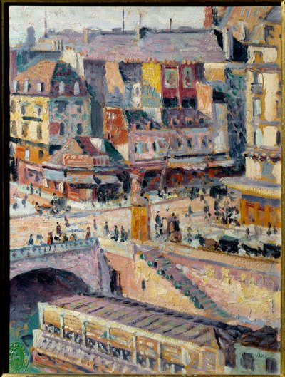 Le Pont Saint-Michel et le Quai des Orfèvres. Peinture par Maximilien Luce - Maximilien Luce