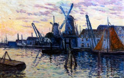 Moulins à vent en Hollande, 1908 - Maximilien Luce