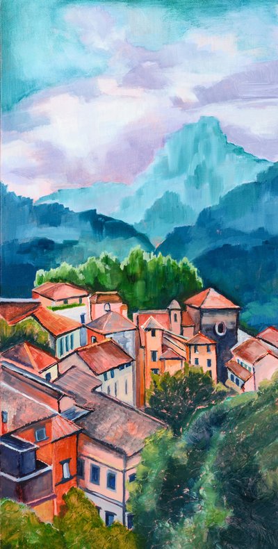 Une ville colorée à flanc de colline - Maxine Shore