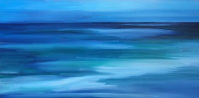 Abstrait « Océan bleu profond » - Maxine Shore