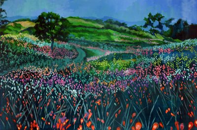 Prairie de fleurs sauvages au crépuscule - Maxine Shore
