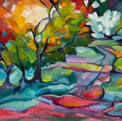 Paysage abstrait aux couleurs vives - Maxine Shore