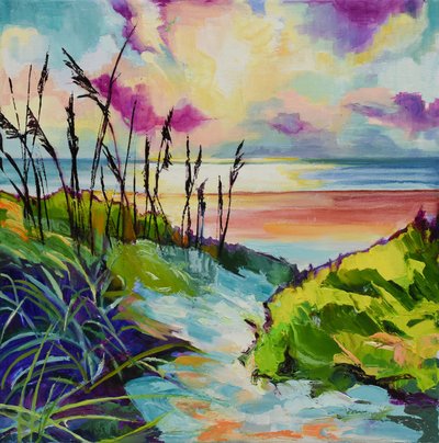 Un coucher de soleil éclatant sur la plage - Maxine Shore