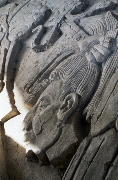 Relief sur une pyramide, période classique tardive (600-900 après J.-C.) - Mayan