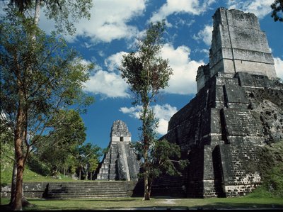 Temple II de Tikal ou temple des masques, 7e au 8e siècle - Mayan