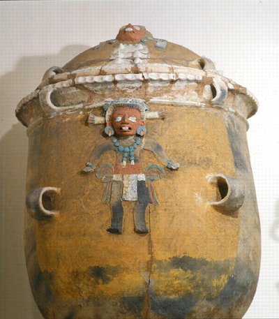 Urne funéraire avec couvercle, Ixil, Quiche, Guatemala, Période Postclassique Précoce (900-1200) - Mayan Mayan