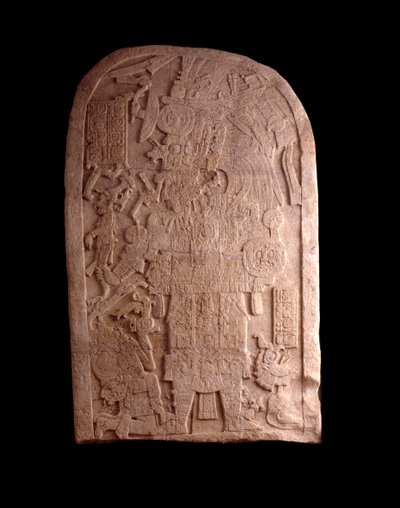 Art précolombien, civilisation maya, période classique tardive : stèle en pierre de Machaquila, Petén, Guatemala - Mayan Mayan