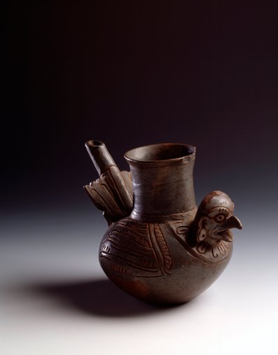 Art précolombien, civilisation maya, période postclassique : jarre zoomorphe représentant un oiseau - Mayan Mayan