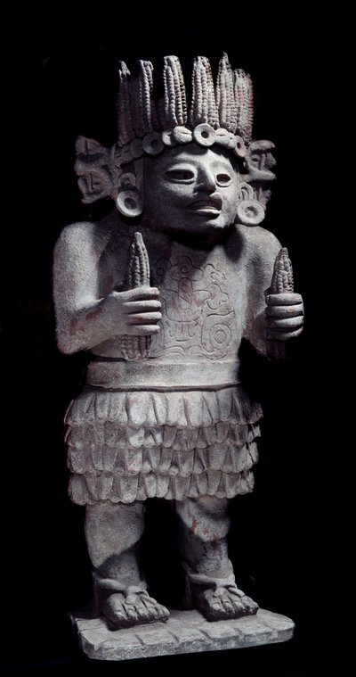 Civilisation précolombienne : statue maya représentant le dieu des servantes - Mayan Mayan