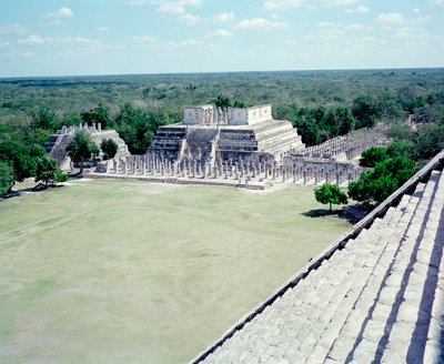 Civilisation précolombienne : vue du site de Chichen Itza dans la région du Yucatan - Mayan Mayan