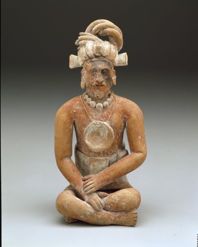 Homme barbu assis, Période Classique tardive, c.600-900 - Mayan Mayan