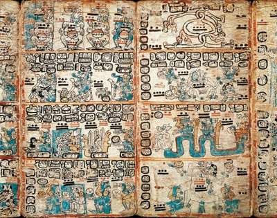 Le Codex de Madrid, miniatures peintes - Mayan Mayan