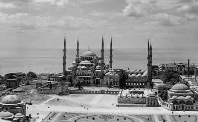Vue aérienne de la Mosquée Bleue à Istanbul alias Mosquée Sultan Ahmed, un site historique de l