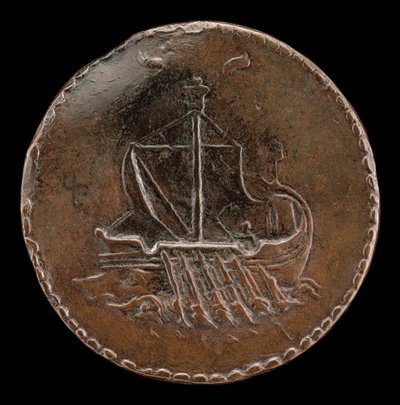 Galère à pleine voile [verso], vers 1510 - Mea