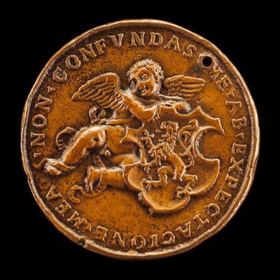 Putto tenant les armes de Vitry [verso], 1518 - Medallist of 1518