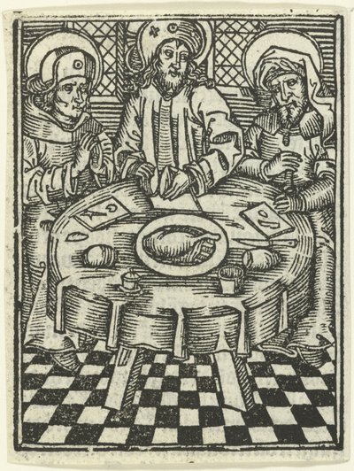 Le repas à Emmaüs - Meester van de Delbecq Schreiber Passie (attributed to)