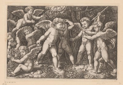 Putti jouant - Meester van de Dobbelsteen