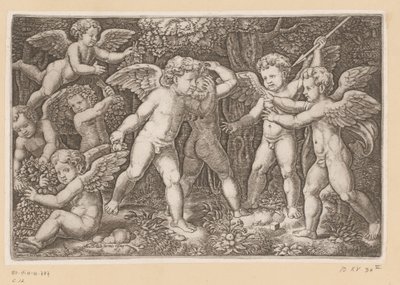Putti jouant - Meester van de Dobbelsteen