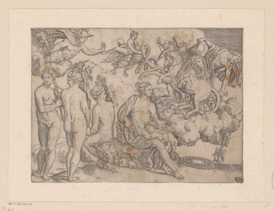 Vénus avec Amour et Jupiter avec Ganymède - Meester van de Dobbelsteen