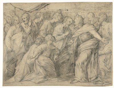 Le Christ apparaît à ses disciples - Meester van de Egmont Albums