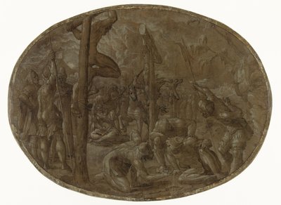 Crucifixion - Meester van de Liechtensteinse Aanbidding
