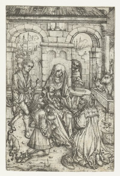 Adoration des mages - Meester van het Amsterdamse Kabinet
