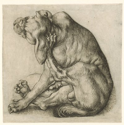 Chien se grattant - Meester van het Amsterdamse Kabinet