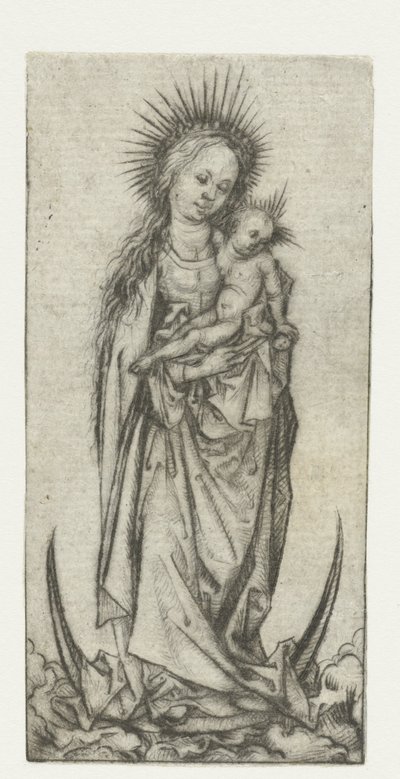 Madonna sur le croissant de lune - Meester van het Amsterdamse Kabinet