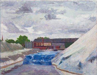 Barrage de sel sur le Cal Sag, 2014 (huile sur toile) - Megan Williamson