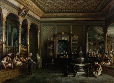 Café à Tophane, seconde moitié du XIXe siècle - Megerdich Jivanian