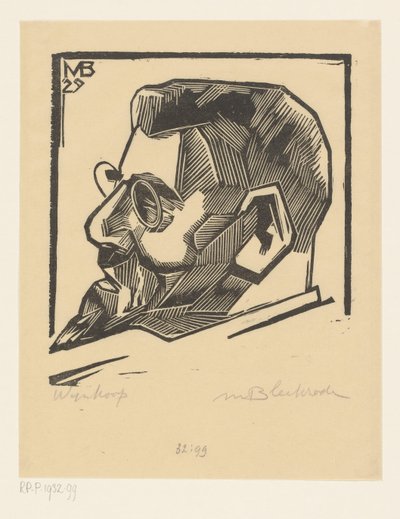 Portrait de David Wijnkoop - Meijer Bleekrode (signed by artist)