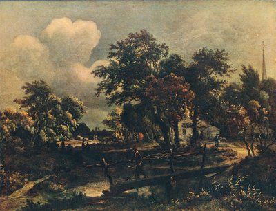 Le pont rustique, c17e siècle, 1909 - Meindert Hobbema