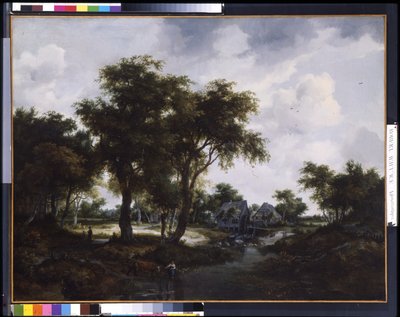 Le moulin à eau (Le paysage de Trevor) - Meindert Hobbema