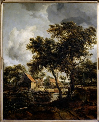 Le moulin à eau - Meindert Hobbema