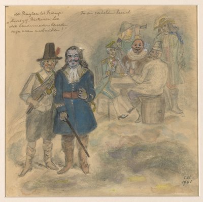 Paysage avec figures au bord d