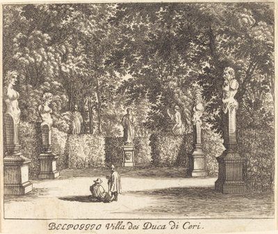 Balpoggio, Villa du Duc de Ceri - Melchior Küsel after Johann Wilhelm Baur