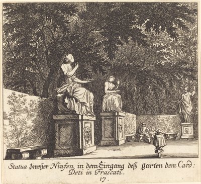 Jardins, Cardinal Deti, Frascati - Melchior Küsel after Johann Wilhelm Baur