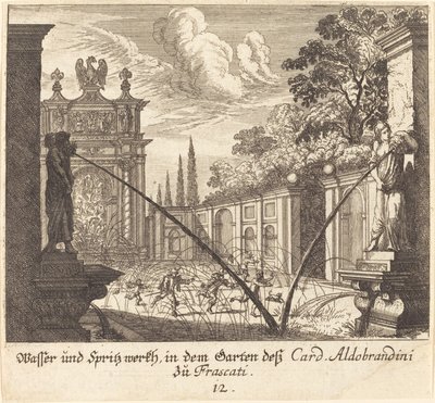 Jardins du Cardinal Aldobrandini, Frascati - Melchior Küsel after Johann Wilhelm Baur