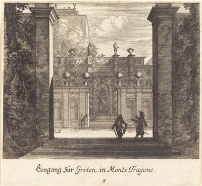 Grotte, Monta Tragone - Melchior Küsel after Johann Wilhelm Baur