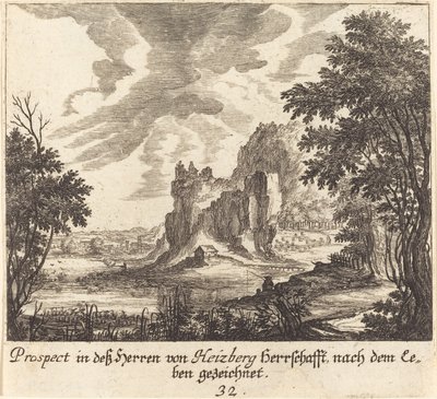 Vue de montagne - Melchior Küsel after Johann Wilhelm Baur
