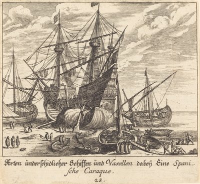 Navires - Melchior Küsel after Johann Wilhelm Baur