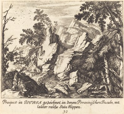 Vue en Istrie - Melchior Küsel after Johann Wilhelm Baur