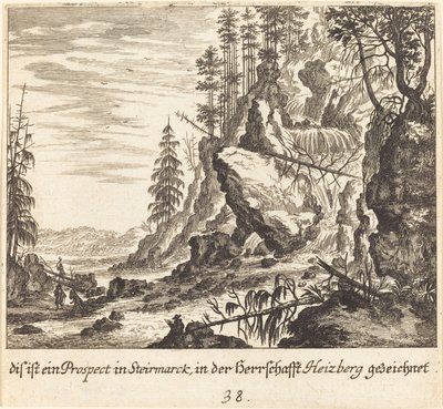 Vue à Stairmarck - Melchior Küsel after Johann Wilhelm Baur